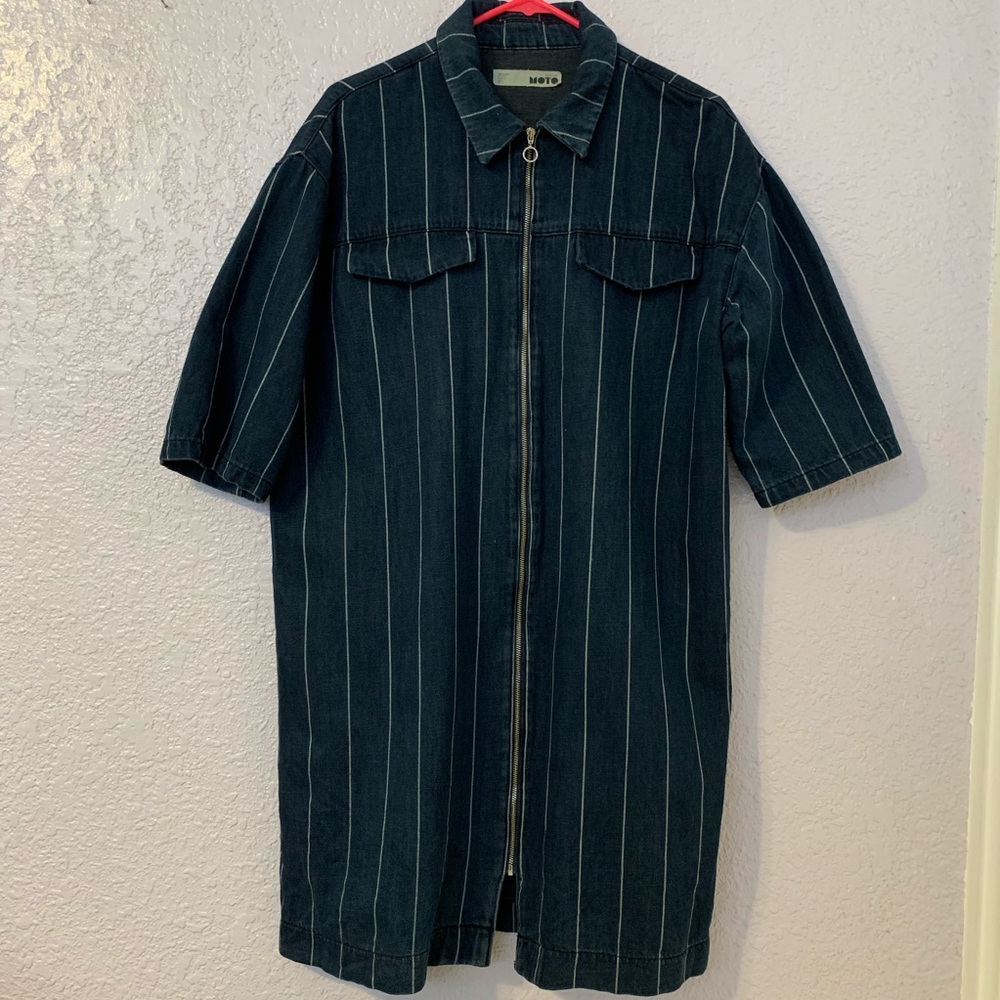 Oversized demon pinstripe dress